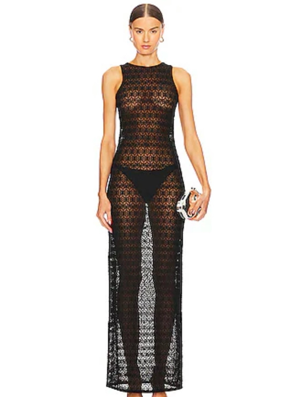RtA Sleeveless Black Maxi Dress